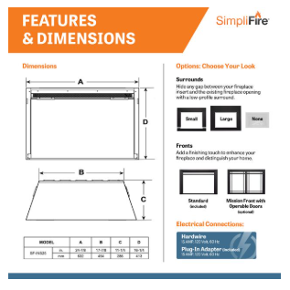 Simplifire 25" Electric Insert - Image 5